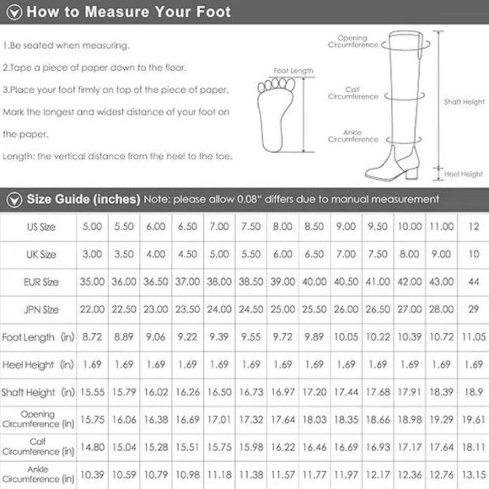 Women Square Toe Knee High Boot Wide Calf Low Chunky Heel Flat Long Boot Orange - Picture 7 of 7